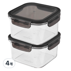 comet BPA FREE 透明正方形密封容器 1L, 單品, 4個