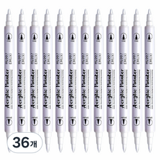 Touch Fill雙頭壓克力打亮麥克筆, 36個, 白色