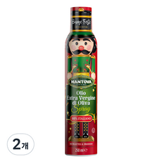 만토바 엑스트라 버진 올리브 오일 스프레이 크리스마스 에디션, 250ml, 2개