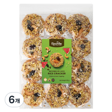 西瓜汁調味穀物堅果米餅, 6包, 180g