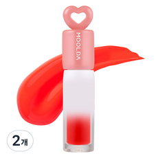 MOOLDA Love Core刺青水潤唇釉, WC02 冰茶, 2個