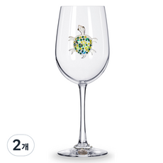 퀸스주얼 거북이 와인잔 스템포함, 2개