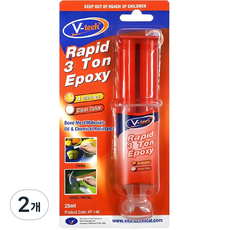 Vtech 주사기 에폭시 접착제 25ml, 2개