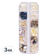 타이탄 프리미엄 네일 파츠 스톤 12종 A세트, 3세트, 혼합색상