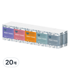 보니타굿즈 펄프 3겹 미니 포켓 티슈, 10매, 20개