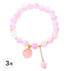 홈셀 행운기원 팔찌 K3620 핑크 18cm, 3개