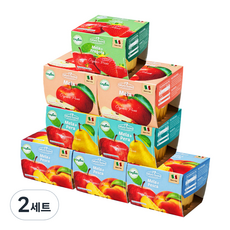 네츄럴누바 유기농 생과일 누바 배 200g x 2p + 복숭아 200g x 3p + 사과 200g x 2p + 딸기 200g, 배, 복숭아, 사과, 딸기, 2세트