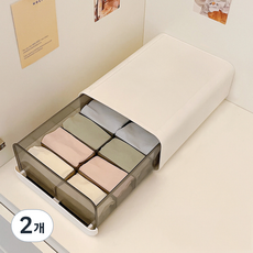 주앤지 시크릿 칸막이 속옷 양말 서랍장, 화이트, 2개