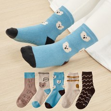 BASE ALPHA ESSENTIALS 兒童用全毛圈加厚保暖襪 5雙組