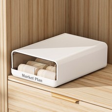 Market Plan 衣物抽屜整理隔板收納盒 12格, 1個, 白色