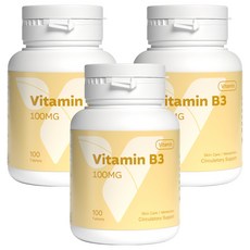 YOUR VITA 優維特 維他命B3 100mg, 100顆, 20g, 3罐
