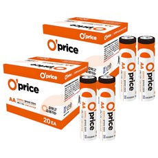 O'price 鹼性AA電池, 2個, 20入