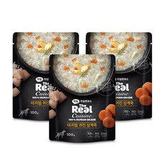 하림펫푸드 강아지 더리얼 퀴진 습식사료, 닭, 100g, 3개