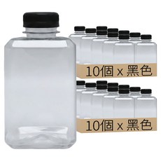 高精容器批發 PP八角瓶 黑色, 500ml, 2套, 10個裝
