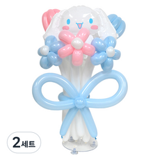 파티클럽 캐릭터 풍선 꽃다발 DIY 세트 시나모롤, 혼합색상, 2세트