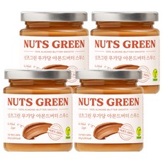 넛츠그린 무가당 아몬드버터 스무스, 200g, 4개