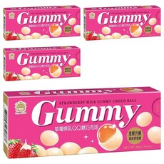 義美 QQ糖巧克球 草莓煉乳, 50g, 4盒