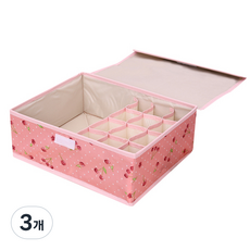 마켓감성 양말 속옷 수납함, 랜덤 발송, 3개