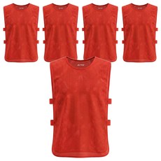 網眼安全螢光團隊背心 紅色, 5個