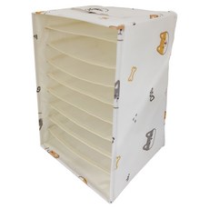 E.dot 櫥櫃分格衣物收納袋 9格置物籃, 可愛柴犬, 1個, 36 x 25 x 21cm