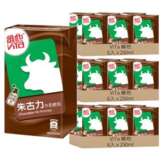 維他 朱古力牛奶飲品, 250ml, 18入