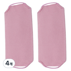 竹纖維搓澡巾, 粉色, 1入, 4個