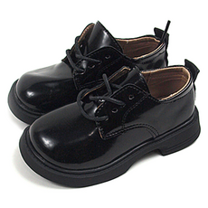 BEBEMARU 兒童素面綁帶平底鞋 9526