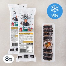 제주eat 제주당근 유부우엉 곤약비건김밥 (냉동), 220g, 8입