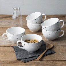 Houmming 星星印花麥片杯, 白色的, 6件