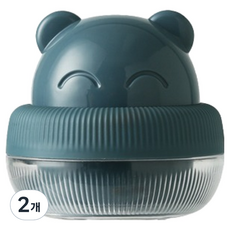 Living Flow 小熊粉撲盒, 2個, 藍色