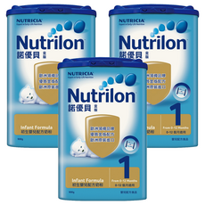 Nutrilon 諾優能 諾優貝金版初生嬰兒配方奶粉 1號, 900g, 3罐