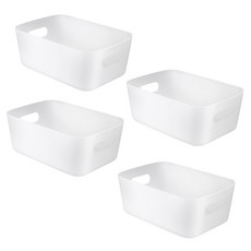 코멧 다용도 수납 바스켓 L, 화이트, 4개