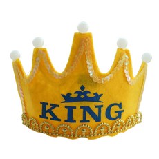LED發光皇冠生日帽，尺寸約長17cm 寬12cm, 國王, 1個