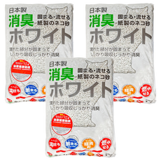 FUJIURA 藤浦 環保紙砂 泌尿健康檢視, 可沖馬桶 日本獸醫師推薦, 無香, 14L, 3包