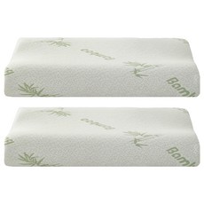 Ishur 伊舒爾竹纖維釋壓記憶枕工學護頸型 50 × 30cm 舒適支撐, 米色, 2個