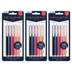 ZEBRA 斑馬牌 SARASA NANO 5色組 0.3mm, N, 3套