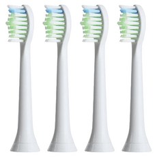 鑽石亮白電動牙刷頭 相容飛利浦電動牙刷 白色, 單一商品, 4個
