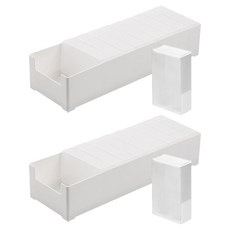 MONACO OLIVE 滑動式口袋電線整理盒 10入 + 專用收納盒套組, 半透明 + 白色, 2套