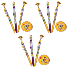 迪士尼玩具總動員 3 色圓珠筆 0.5mm 3 種 + 膠帶套裝, A型, 3組