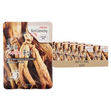 3W CLINIC 紅蔘活顏悅色面膜 23ml 10片, 1組