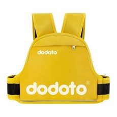 dodoto 兒童寶寶機車安全背帶, 適用年齡1~10歲, 四點受力, 舒適安全, 夜晚反光警示條, 黃色, 140 x 22cm, 1個