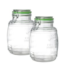i-korea 夾扣式玻璃密封罐, 2L, 2入