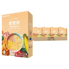 波堤寶寶 寶寶粥 綜合 6個月以上 5包, 750g, 12盒
