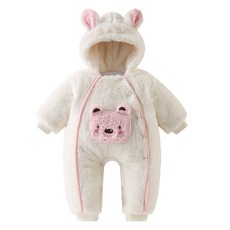 Bebenise 嬰幼兒可愛防寒小熊連帽連身衣