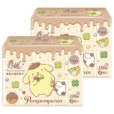 春風 布丁狗抽取式廚房紙巾 120張, 3個裝, 2組