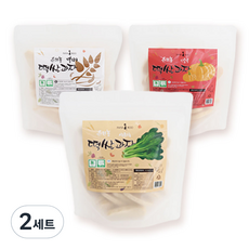 파파루 유기농 떡쌀과자 35g x 3종 세트, 단호박, 시금치, 백미, 2세트