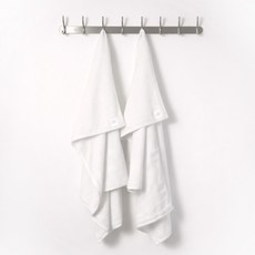 하비티 건조가 빠른 데일리 대형 바스타월 350g 30수 면사, 화이트, 2개