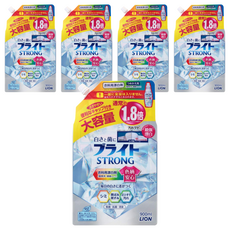 LION 獅王 STRONG 最強漂白劑補充包 1.8倍大容量, 900ml, 5包