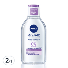 니베아 센서티브 미셀라 에어 클렌징 워터, 2개, 400ml