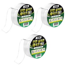 SKORA 單面矽膠膠帶, 3個, 透明